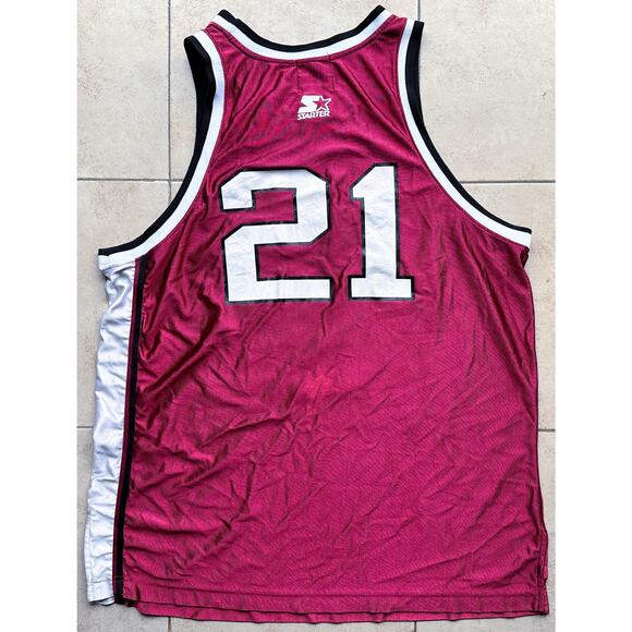 CAMBY #21 UMass 90s STARTER basketball jersey L red Amherst Minutemen vintage - Picture 3 of 11